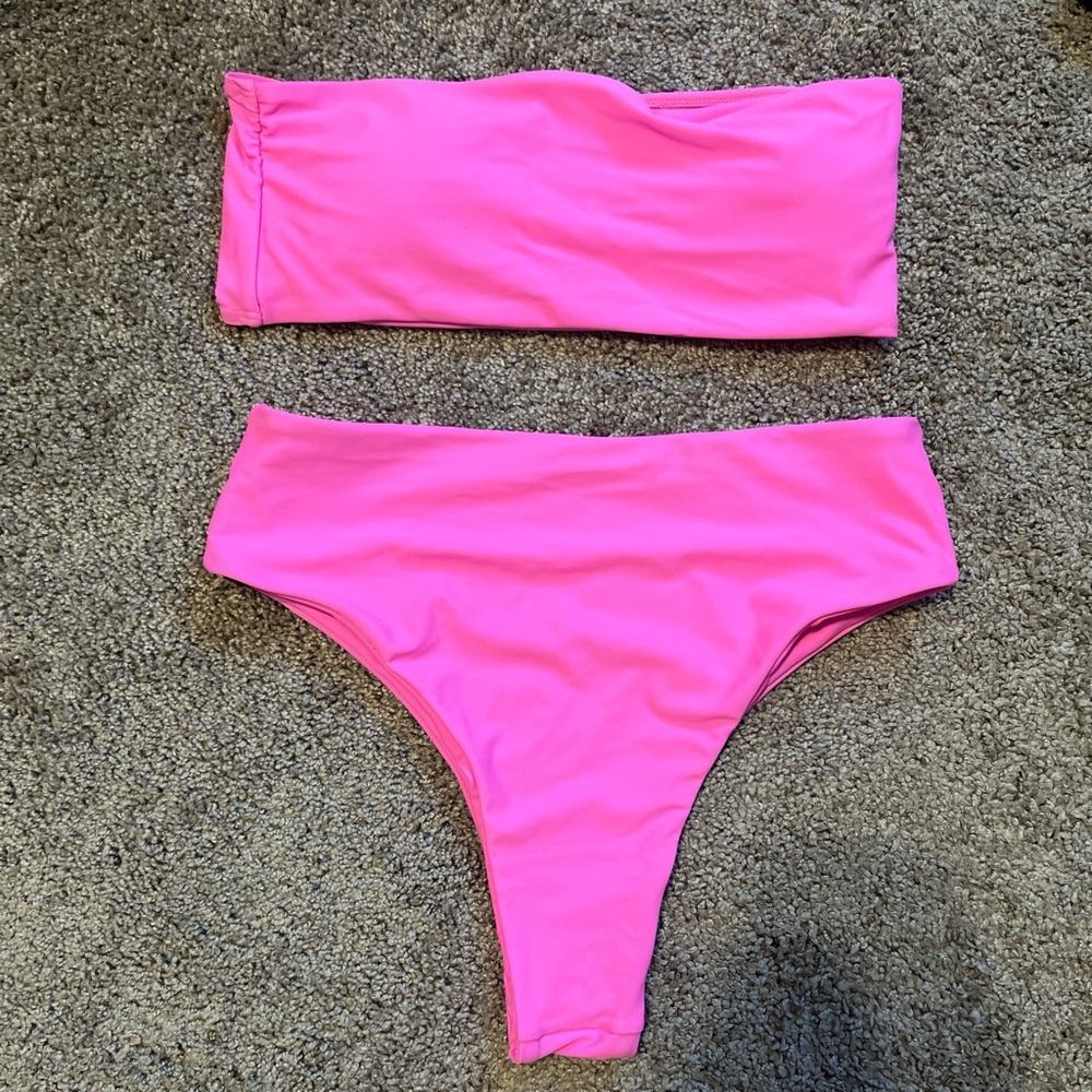Zaful Vibrant Pink Bikini Set